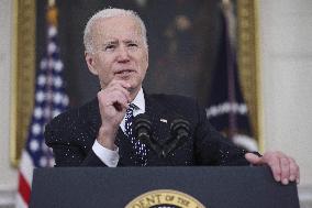 President Biden speaks on vaccinations at the White House