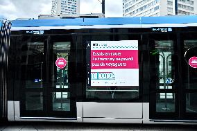 Testing Of New Line 9 Of The Tramway - Paris