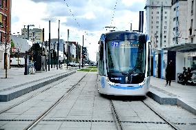 Testing Of New Line 9 Of The Tramway - Paris