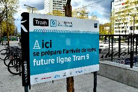 Testing Of New Line 9 Of The Tramway - Paris