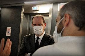Jean Castex visits Edouard Herriot Hospital - Lyon