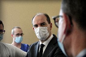 Jean Castex visits Edouard Herriot Hospital - Lyon