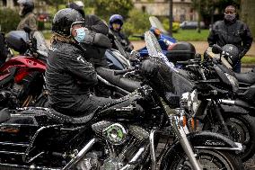 Bikers demonstrate - Paris