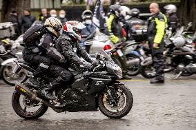 Bikers demonstrate - Paris