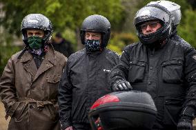 Bikers demonstrate - Paris