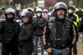 Bikers demonstrate - Paris