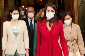 Queen Letizia At The Tribute To The Figure Of Clara Campoamor - Madrid
