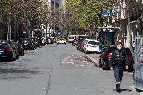 A Gunshot In Front Of A Henri-Dunant Hospital - Paris