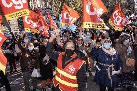 Functionaries Protest in Paris