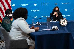 Vice President Kamala Harris Holds Roundtable on Black Maternal Health