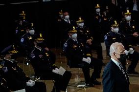 Police Officer William Evans honored In US Capitol - Washington