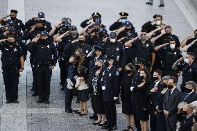 Police Officer William Evans honored In US Capitol - Washington