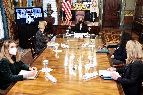 Vice President Harris holds a meeting on the Northern Triangle migration crisis