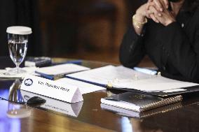 Vice President Harris holds a meeting on the Northern Triangle migration crisis