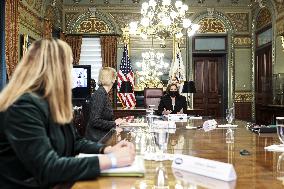 Vice President Harris holds a meeting on the Northern Triangle migration crisis