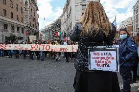 Alitalia Workers Demonstration - Rome