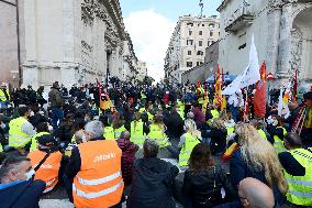 Alitalia Workers Demonstration - Rome