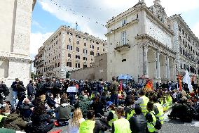 Alitalia Workers Demonstration - Rome