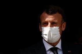 President Macron Visits Child Psychiatry Department - Reims