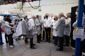 Bruno Le Maire Visit To Bernard Control Factory - Gonesse