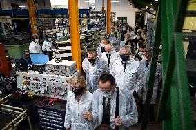 Bruno Le Maire Visit To Bernard Control Factory - Gonesse