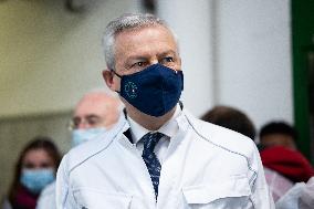 Bruno Le Maire Visit To Bernard Control Factory - Gonesse