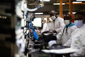 Bruno Le Maire Visit To Bernard Control Factory - Gonesse