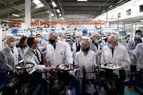 Bruno Le Maire Visit To Bernard Control Factory - Gonesse