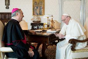 Pope Francis Meets Monsignor Salvatore Pennacchio - Vatican