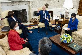 President Biden Meets With Congressional Asian Pacific American Caucus Executive Committee