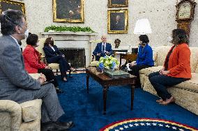President Biden Meets With Congressional Asian Pacific American Caucus Executive Committee