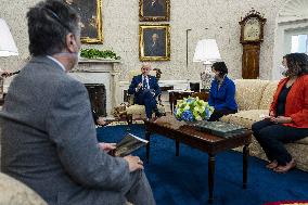 President Biden Meets With Congressional Asian Pacific American Caucus Executive Committee