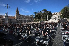 Trunks in the square flashmob protest - Rome