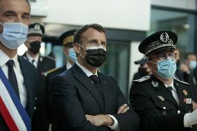 Macrons Security And Policing Focused Visit - Montpellier