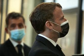 Macrons Security And Policing Focused Visit - Montpellier