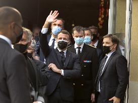 Macrons Security And Policing Focused Visit - Montpellier