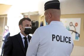 Macrons Security And Policing Focused Visit - Montpellier