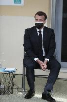 Macrons Security And Policing Focused Visit - Montpellier