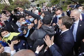 Macrons Security And Policing Focused Visit - Montpellier