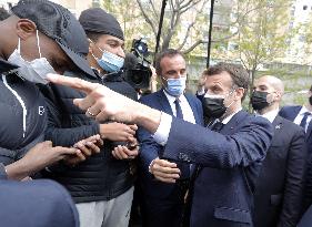 Macrons Security And Policing Focused Visit - Montpellier