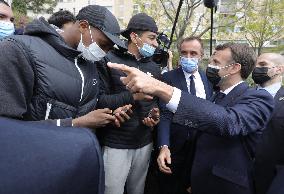 Macrons Security And Policing Focused Visit - Montpellier
