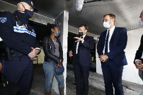 Macrons Security And Policing Focused Visit - Montpellier