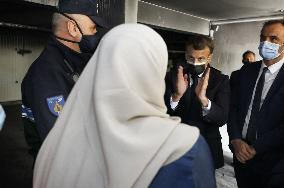Macrons Security And Policing Focused Visit - Montpellier