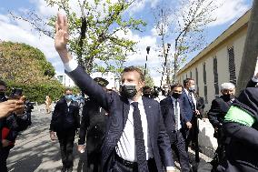 Macrons Security And Policing Focused Visit - Montpellier