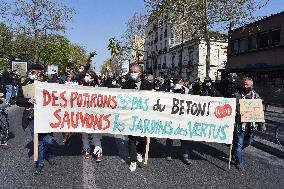 Protest against the projects of GPA - Aubervilliers