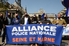 Police Union Protest - Paris