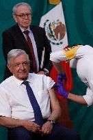 Mexicos President Obrador Vaccinated - Mexico City