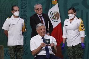 Mexicos President Obrador Vaccinated - Mexico City