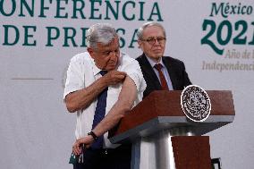 Mexicos President Obrador Vaccinated - Mexico City