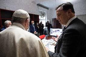 Pope Francis At The Working Community of the Dicastery for Communic - Rome